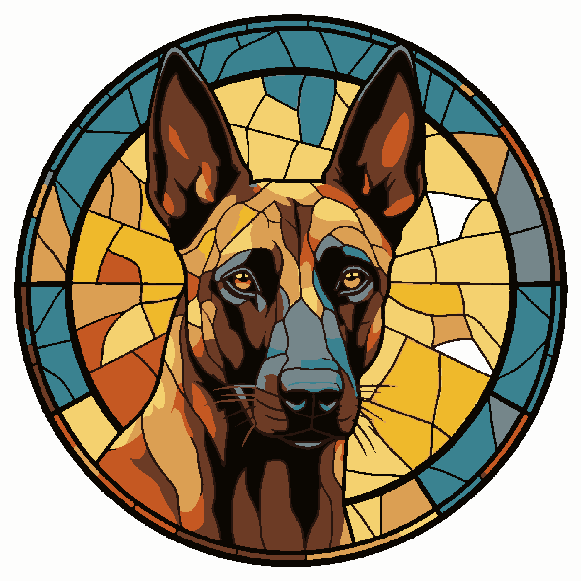 Malinois mosaique.